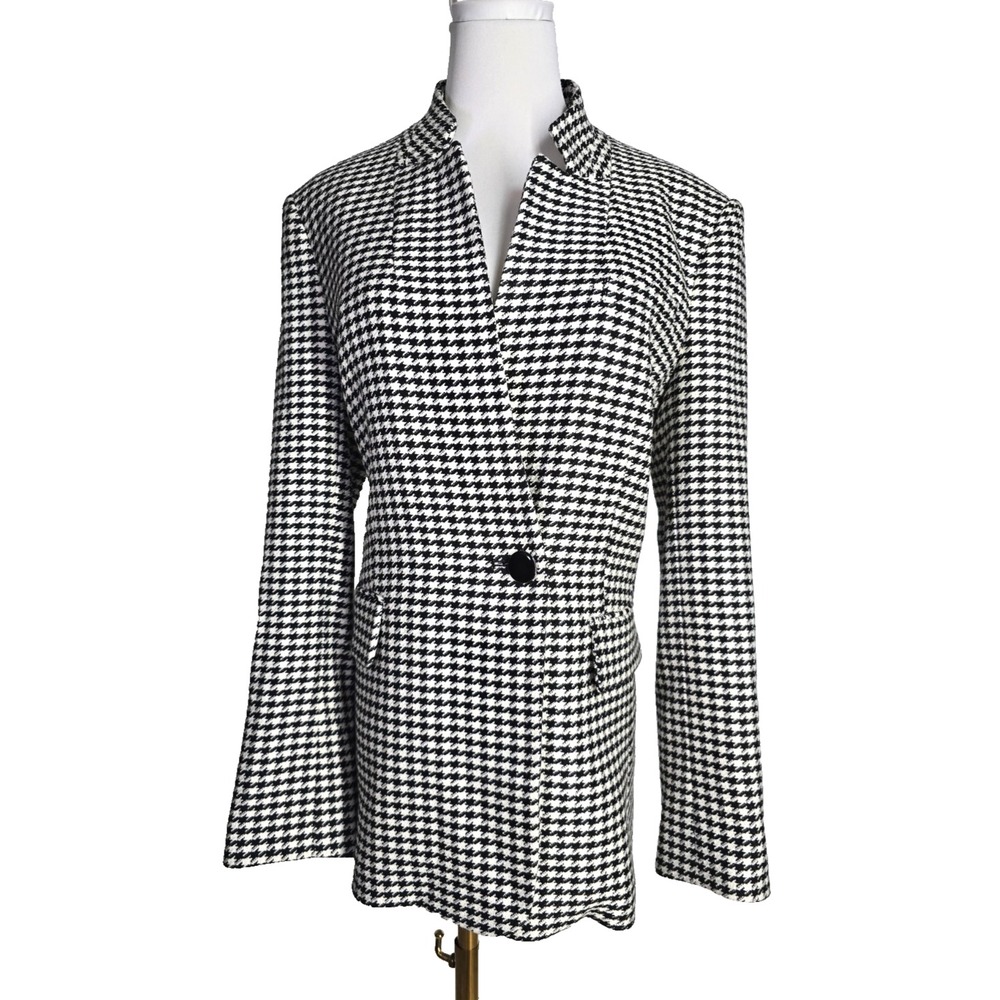 Veronica Beard Tweed Houndstooth Dickey Jacket Blazer 10 Medium/Large